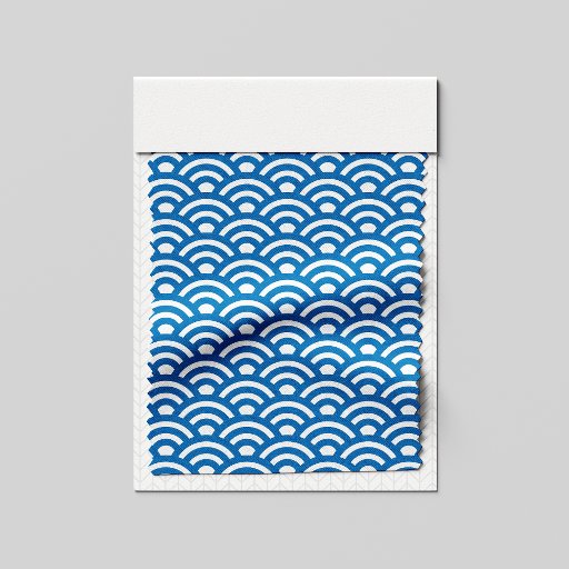 Seigaiha, Waves, Japanese, Blue and White Fabric