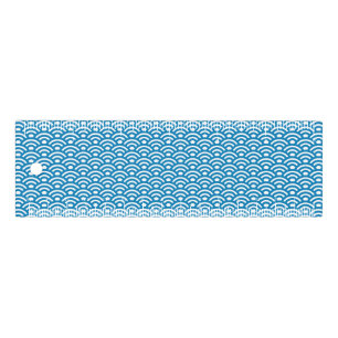 Seigaiha, Waves, Japanese, Blue and White Ruler