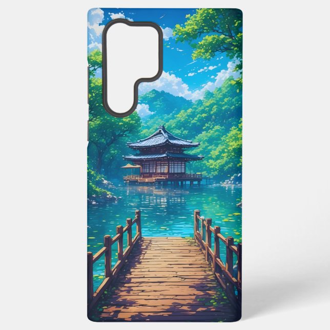 (Seijaku no Kohan) -  Lakeside Serenity Samsung Galaxy Case (Back)
