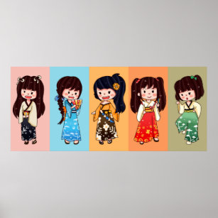 Seijin no Hi Kimono Girls Poster