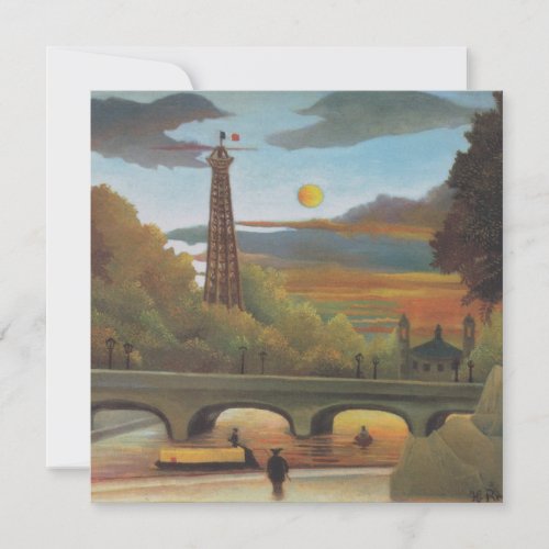 Seine and Eiffel Tower at Sunset by Henri Rousseau