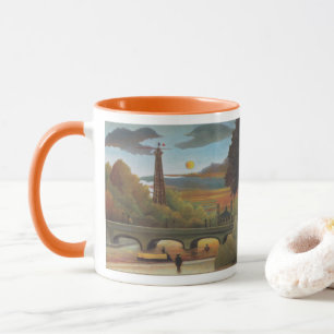 Seine and Eiffel Tower at Sunset by Henri Rousseau Mug