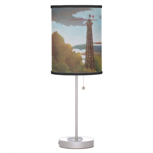 Seine and Eiffel Tower at Sunset by Henri Rousseau Table Lamp