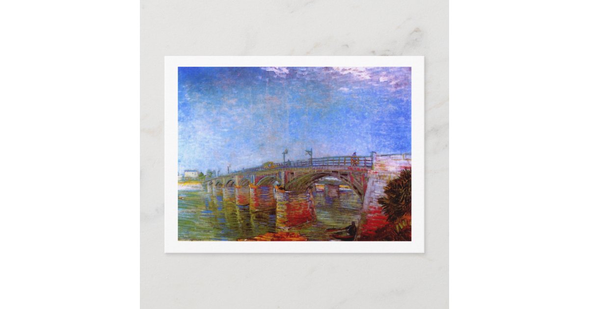 Seine Bridge at Asnières (F240)Van Gogh Fine Art Postcard | Zazzle