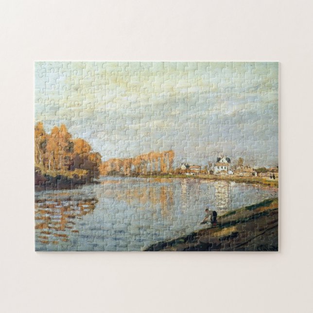 Seine near Bougival Monet Fine Art Jigsaw Puzzle (Horizontal)