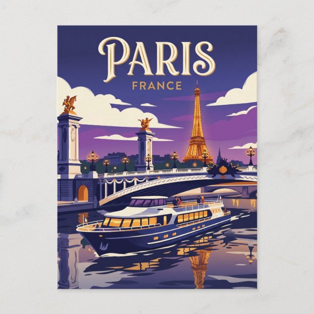 Seine River France Postcard (Front)