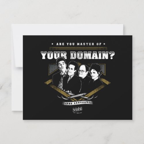 Seinfeld  Are You Master of Your Domain Note Card