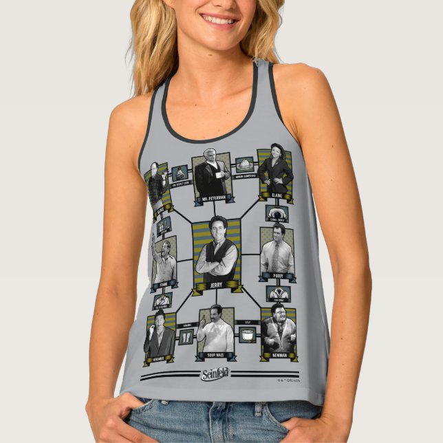 Seinfeld | Character Relationship Chart Tank Top (Front)