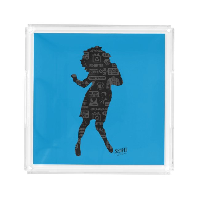 Seinfeld | Elaine Dance Silhouette Acrylic Tray (Front)