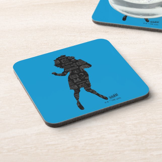 Seinfeld | Elaine Dance Silhouette Beverage Coaster (Left Side)