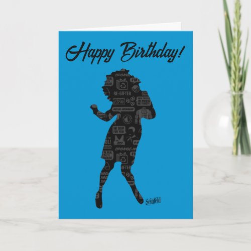 Seinfeld  Elaine Dance Silhouette Birthday Card