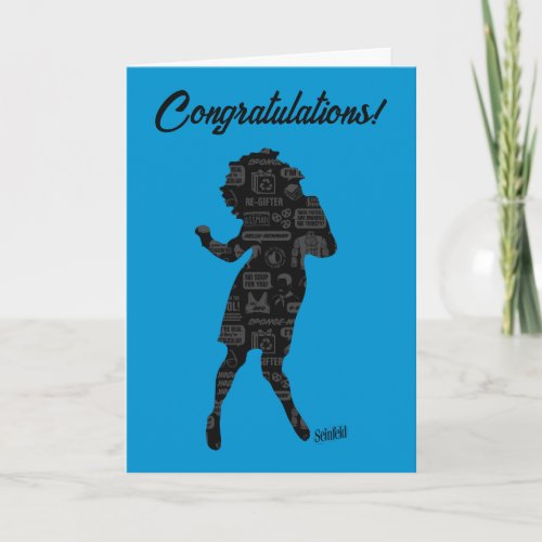 Seinfeld  Elaine Dance Silhouette Congratulations Card