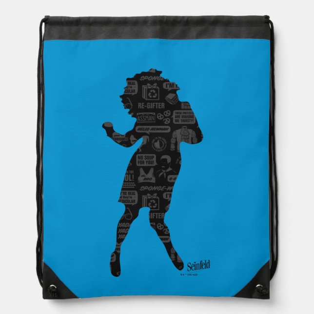 Seinfeld | Elaine Dance Silhouette Drawstring Bag (Front)
