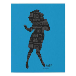 Seinfeld Elaine Dance Silhouette Faux Canvas Print