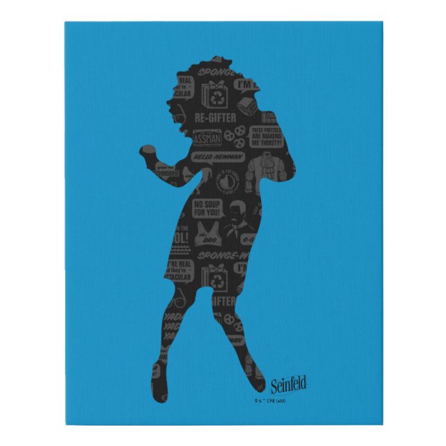 Seinfeld | Elaine Dance Silhouette Faux Canvas Print (Front)