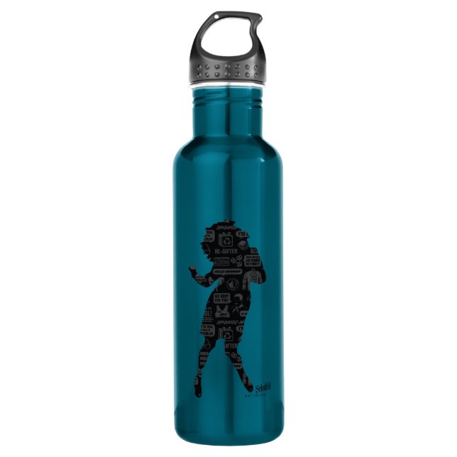 Seinfeld | Elaine Dance Silhouette Stainless Steel Water Bottle (Front)