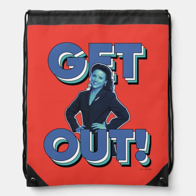 Seinfeld | Elaine - Get Out! Drawstring Bag (Front)
