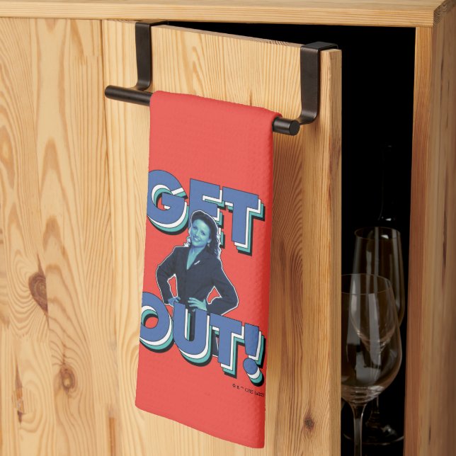 Seinfeld | Elaine - Get Out! Kitchen Towel (Thirds Fold)