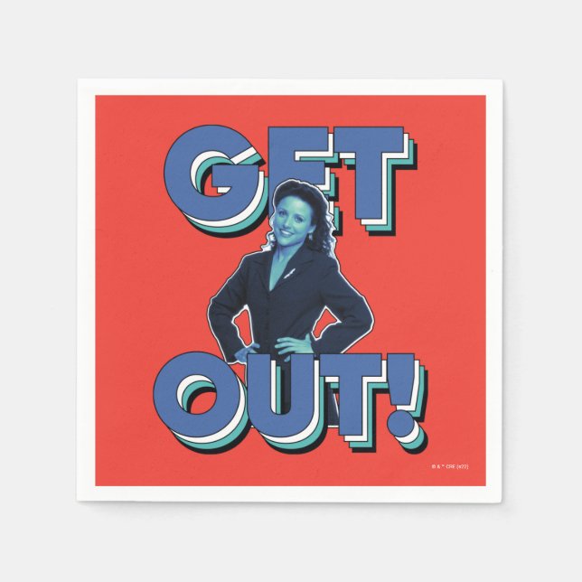 Seinfeld | Elaine - Get Out! Napkins (Front)