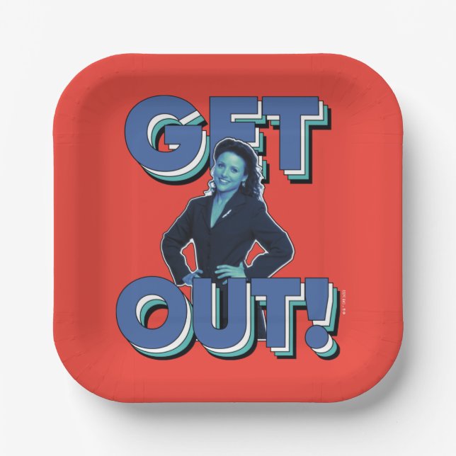 Seinfeld | Elaine - Get Out! Paper Plates (Front)