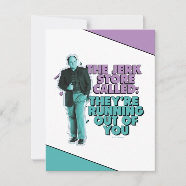 Seinfeld | George Costanza "The Jerk Store Called" Note Card (Front)