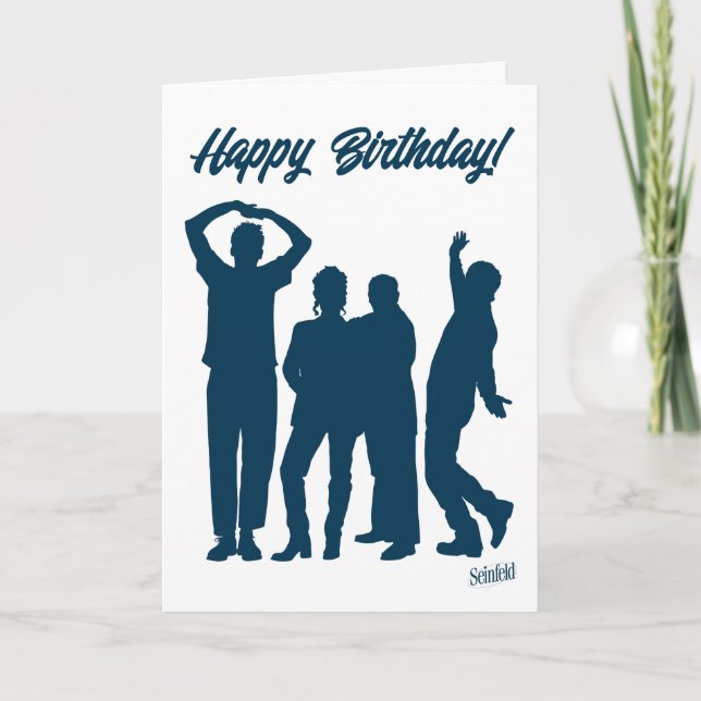 Seinfeld | Group Silhouette Birthday Card (Front)