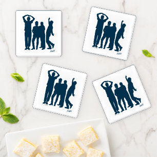 Seinfeld   Group Silhouette Graphic Coaster Set