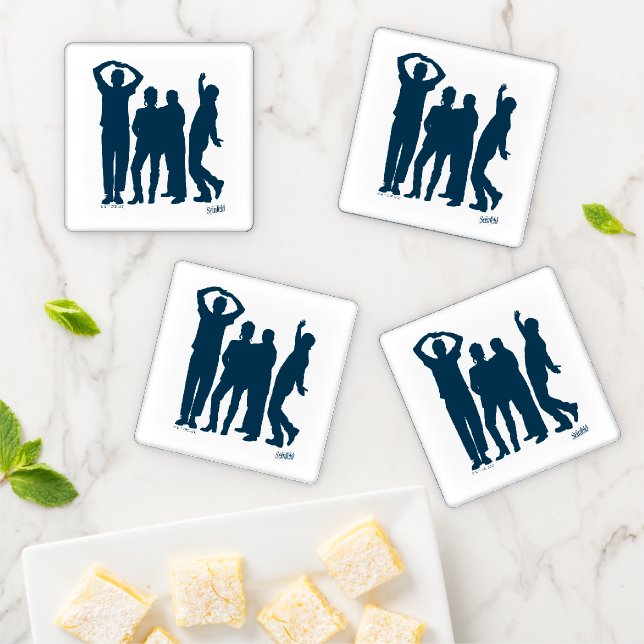 Seinfeld | Group Silhouette Graphic Coaster Set (In Situ)