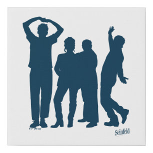 Seinfeld   Group Silhouette Graphic Faux Canvas Print