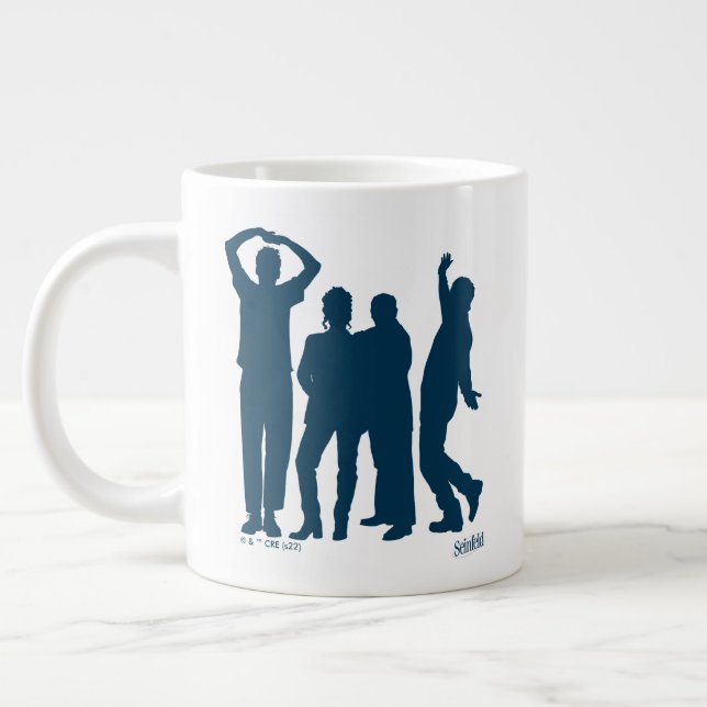 Seinfeld | Group Silhouette Graphic Giant Coffee Mug (Left)