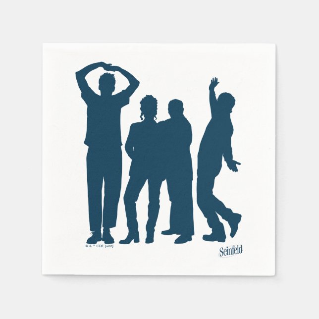 Seinfeld | Group Silhouette Graphic Napkins (Front)