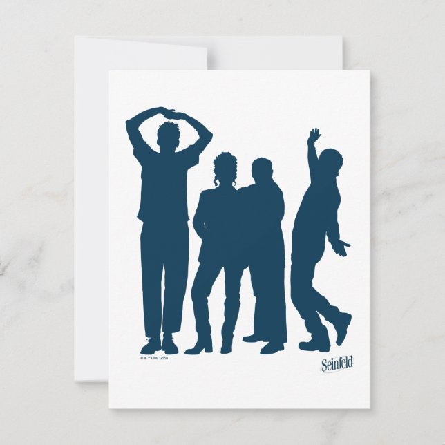 Seinfeld | Group Silhouette Graphic Note Card (Front)