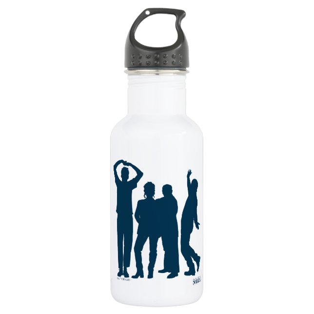 Seinfeld | Group Silhouette Graphic Stainless Steel Water Bottle (Front)