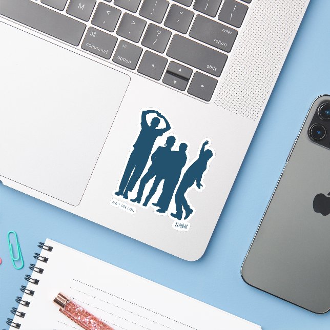 Seinfeld | Group Silhouette Graphic Sticker (Laptop w/ iPhone)