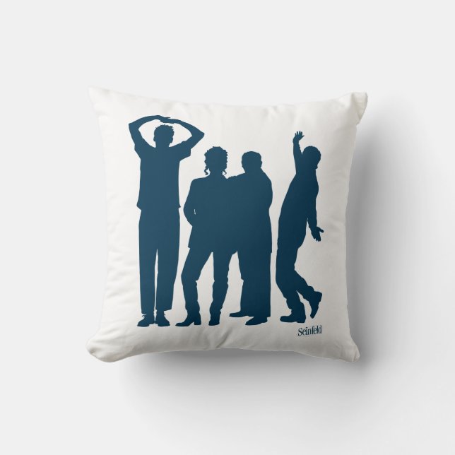 Seinfeld | Group Silhouette Graphic Throw Pillow (Front)