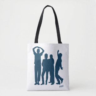 Seinfeld   Group Silhouette Graphic Tote Bag