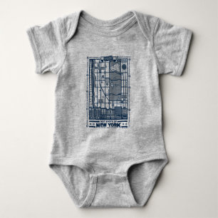 Seinfeld   Hot Spots of New York Map Baby Bodysuit