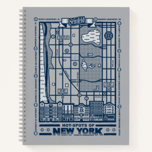 Seinfeld   Hot Spots of New York Map Notebook