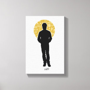 Seinfeld   Jerry Seinfeld Silhouette Canvas Print