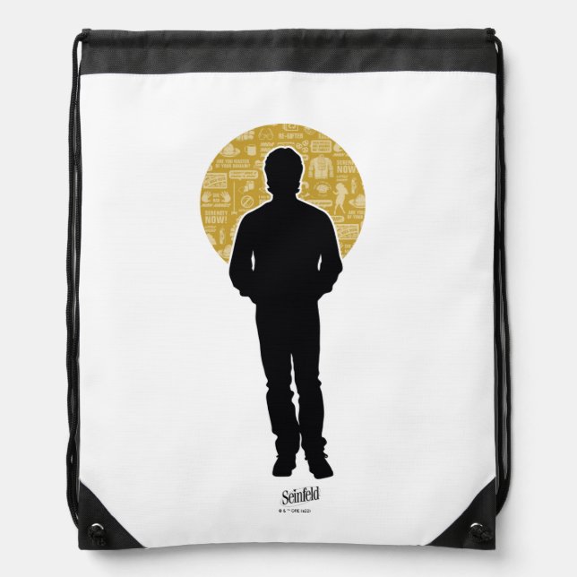 Seinfeld | Jerry Seinfeld Silhouette Drawstring Bag (Front)