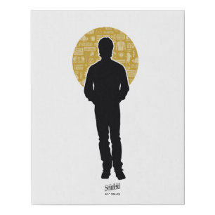 Seinfeld Jerry Seinfeld Silhouette Faux Canvas Print