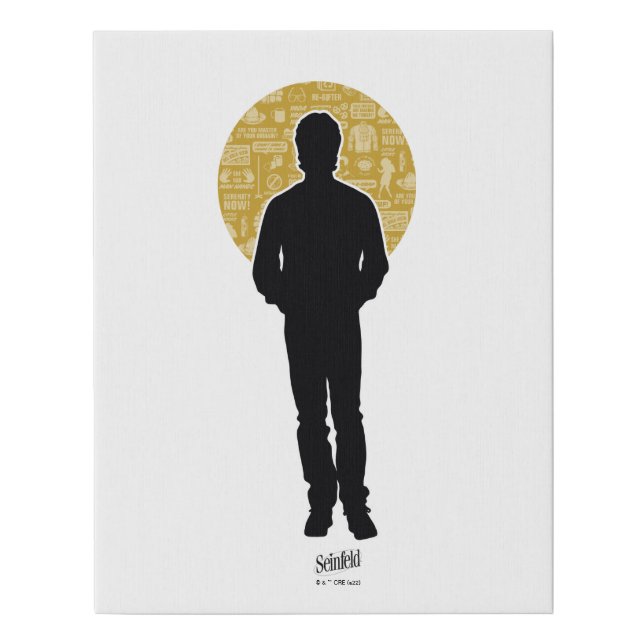 Seinfeld | Jerry Seinfeld Silhouette Faux Canvas Print (Front)
