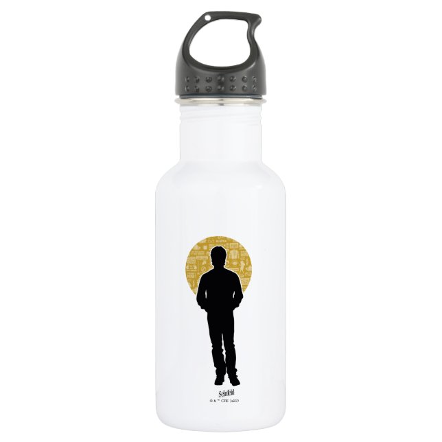 Seinfeld | Jerry Seinfeld Silhouette Stainless Steel Water Bottle (Front)