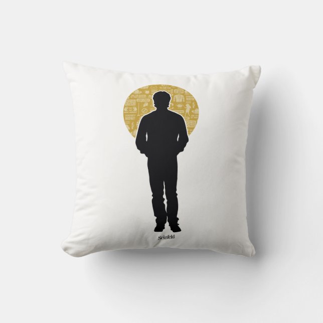 Seinfeld | Jerry Seinfeld Silhouette Throw Pillow (Front)