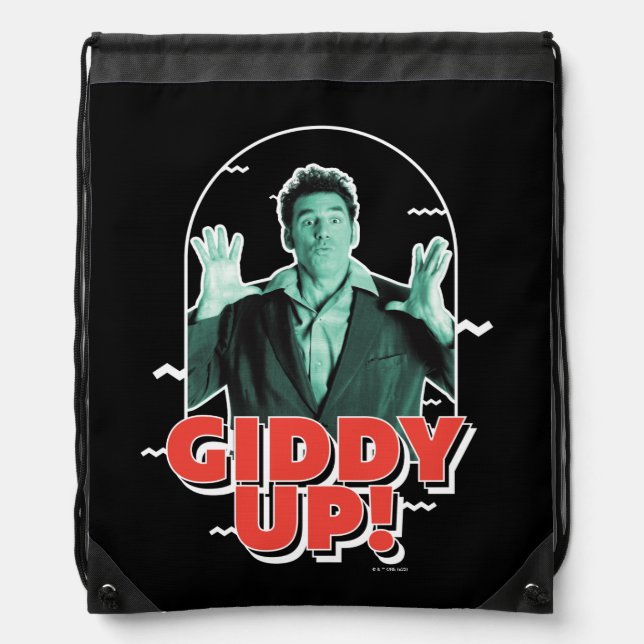 Seinfeld | Kramer - Giddy Up! Drawstring Bag (Front)