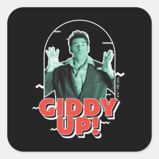 Seinfeld | Kramer - Giddy Up! Square Sticker