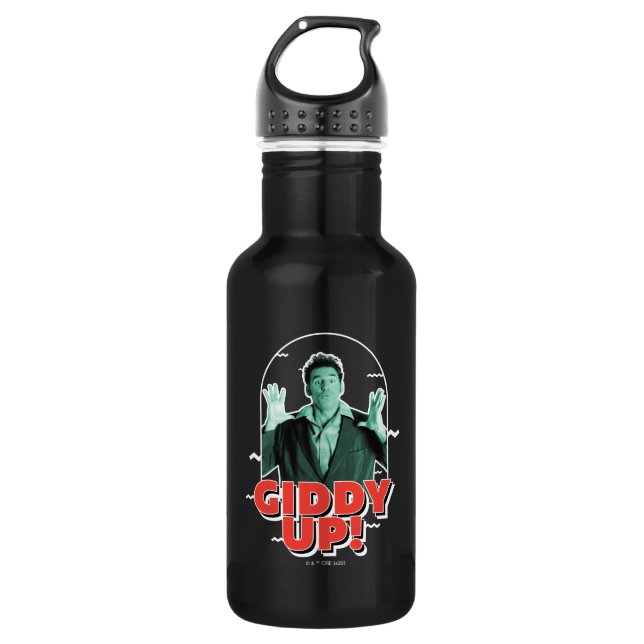Seinfeld | Kramer - Giddy Up! Stainless Steel Water Bottle (Front)