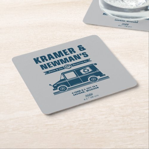 Seinfeld  Kramer  Newmans Recycling Co Square Paper Coaster