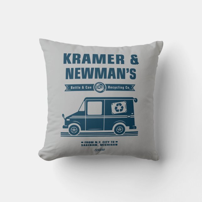 Seinfeld | Kramer & Newman's Recycling Co. Throw Pillow (Front)