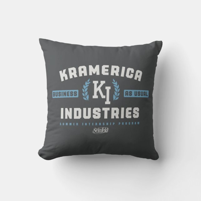 Seinfeld | Kramerica Industries Throw Pillow (Front)